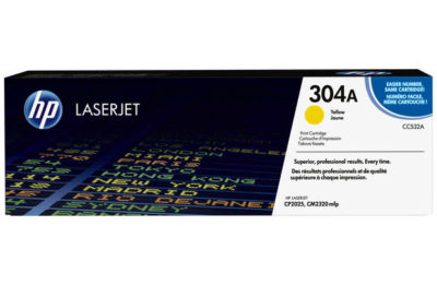 HP 304A Yellow Original LaserJet Toner Cartridge (CC532A) HP 304A Yellow Original LaserJet Toner Cartridge (CC532A)